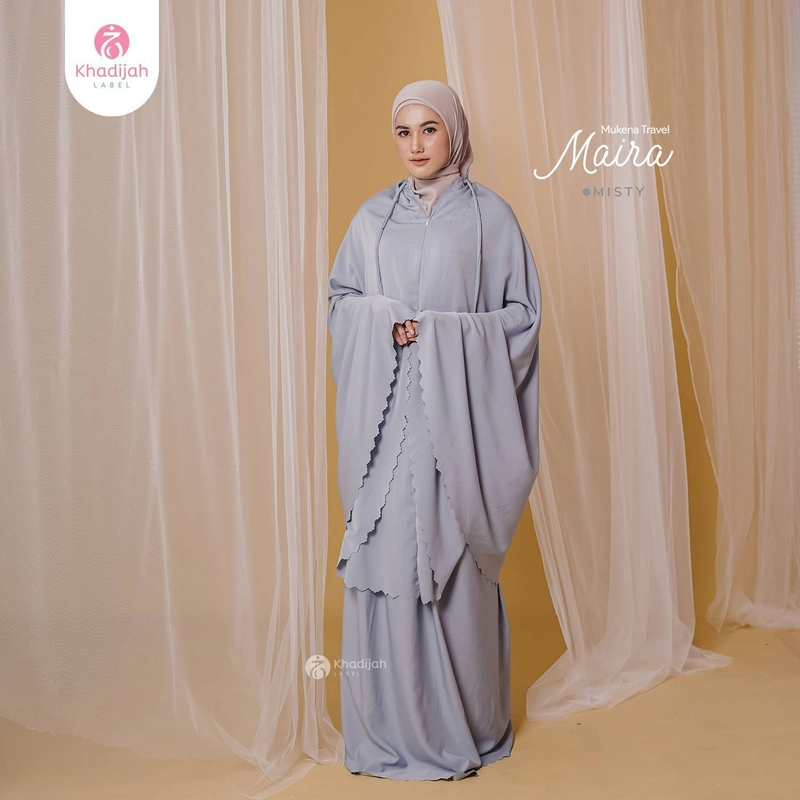 Product image Khadijah Label Makassar - Mukena Travel Maira Standar Misty