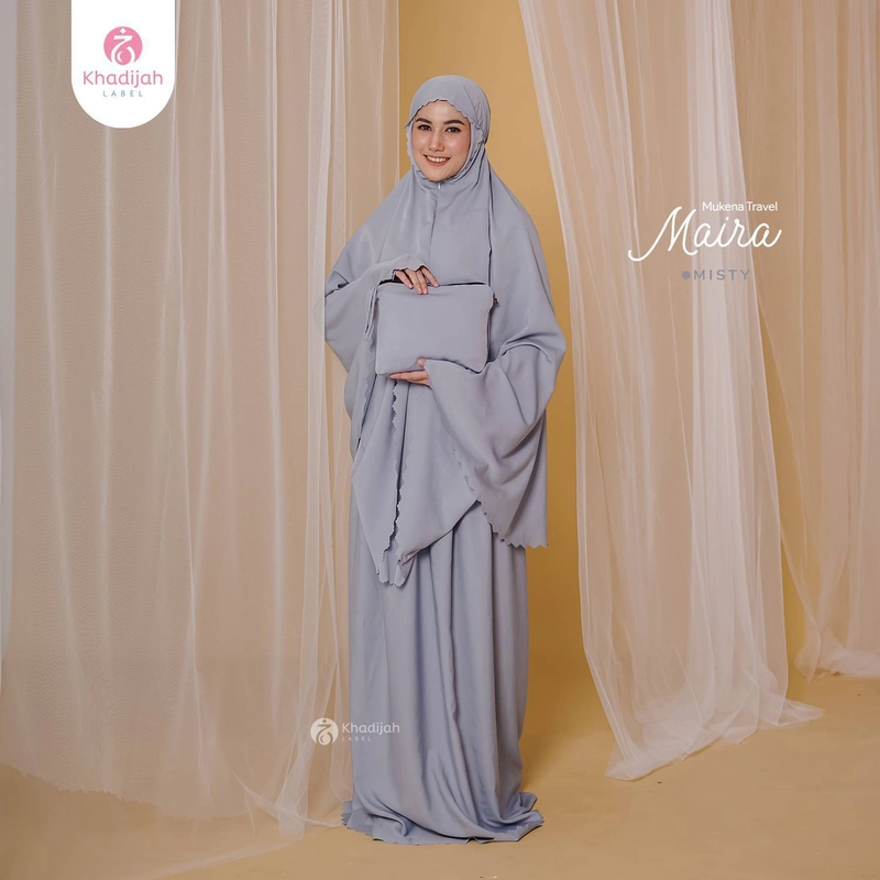 Product image Khadijah Label Makassar - Mukena Travel Maira Standar Misty