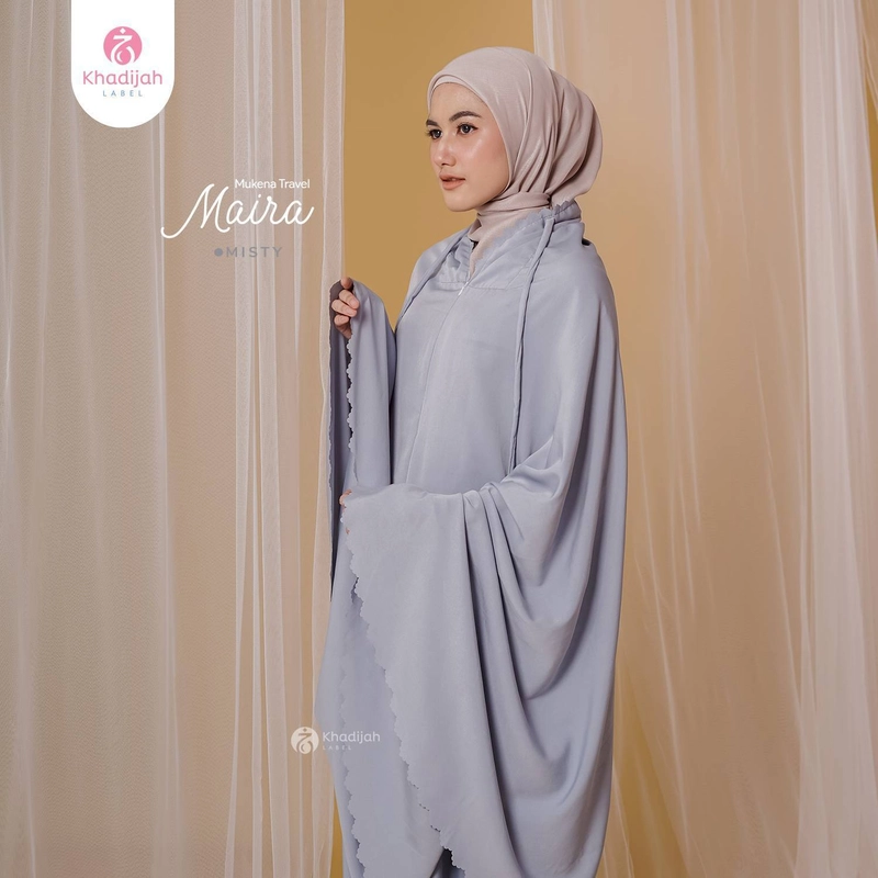 Product image Khadijah Label Makassar - Mukena Travel Maira Standar Misty
