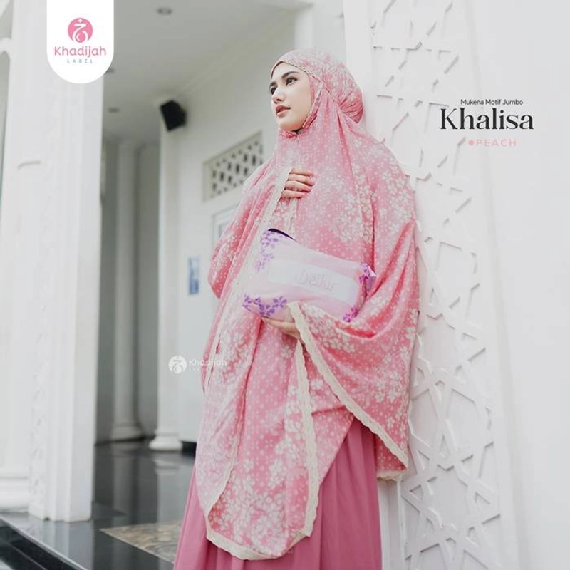 Product image Khadijah Label Makassar - Mukena Rayon Khalisa 2 in 1 Dewasa All Size Peach