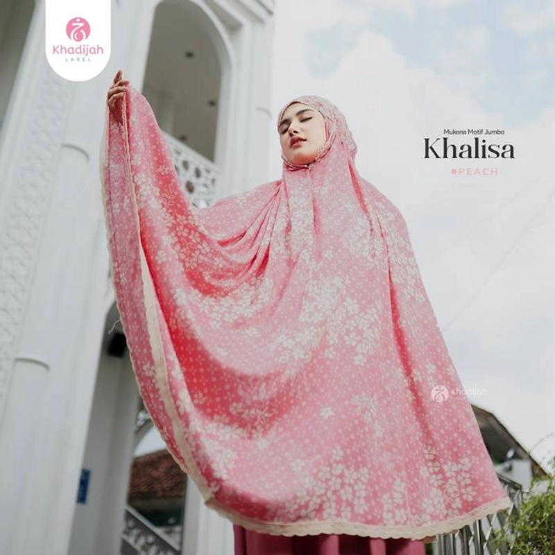 Product image Khadijah Label Makassar - Mukena Rayon Khalisa 2 in 1 Dewasa All Size Peach