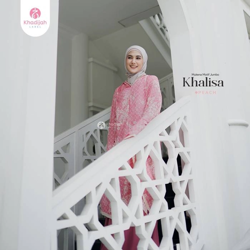 Product image Khadijah Label Makassar - Mukena Rayon Khalisa 2 in 1 Dewasa All Size Peach