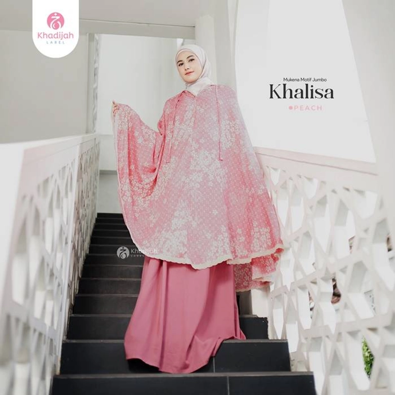 Product image Khadijah Label Makassar - Mukena Rayon Khalisa 2 in 1 Dewasa All Size Peach