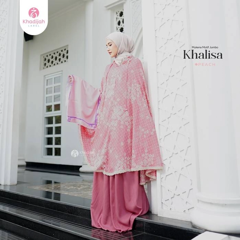 Product image Khadijah Label Makassar - Mukena Rayon Khalisa 2 in 1 Dewasa All Size Peach
