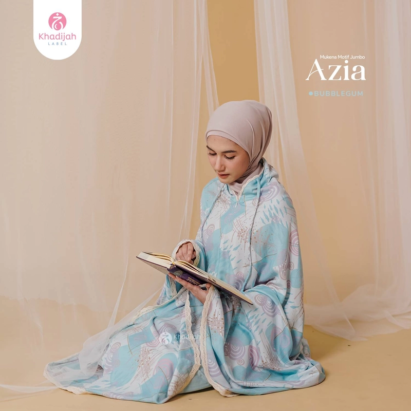 Product image Khadijah Label Makassar - Mukena Jumbo Azia 2 In 1 All Size Bubble Gum