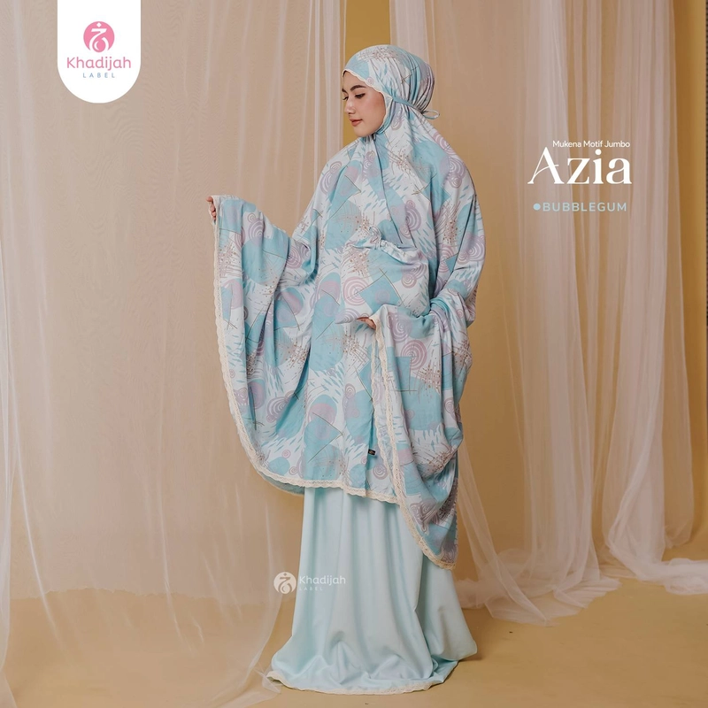 Product image Khadijah Label Makassar - Mukena Jumbo Azia 2 In 1 All Size Bubble Gum