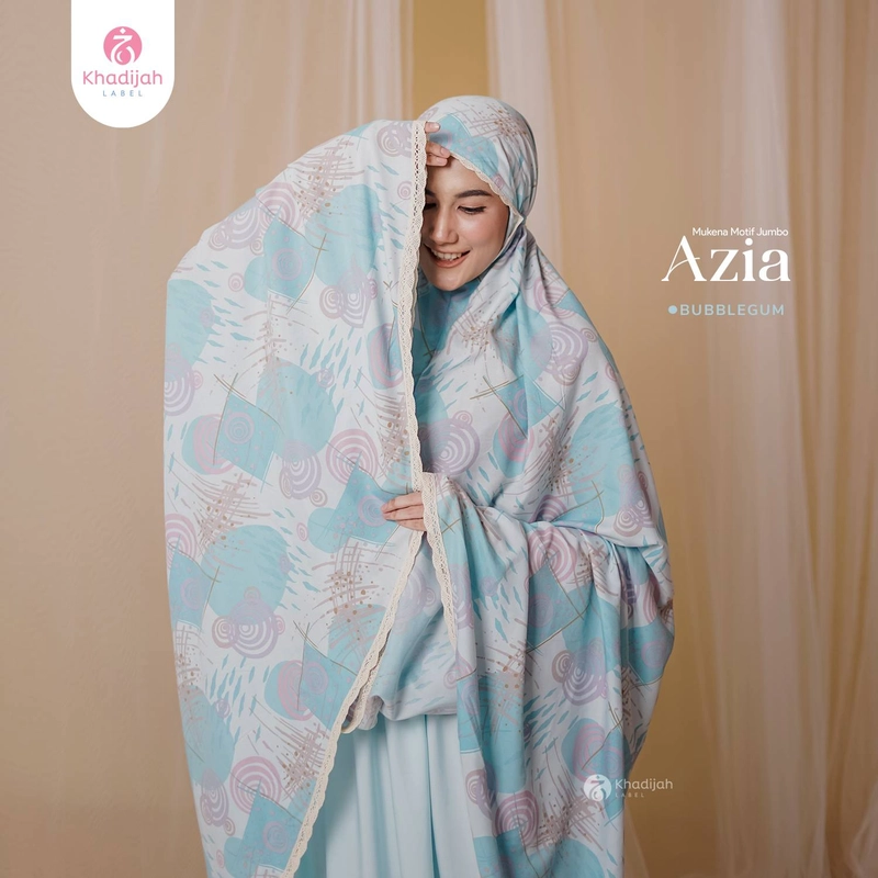 Product image Khadijah Label Makassar - Mukena Jumbo Azia 2 In 1 All Size Bubble Gum
