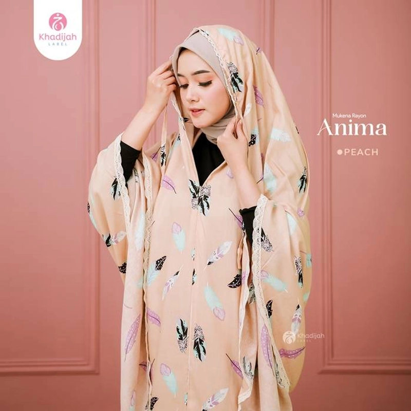Product image Khadijah Label Makassar - Mukena Dewasa Anima Semi Jumbo L Peach
