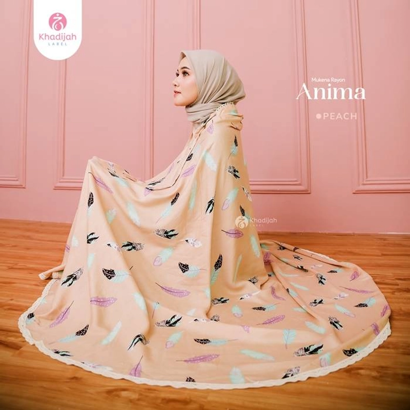 Product image Khadijah Label Makassar - Mukena Dewasa Anima Semi Jumbo L Peach