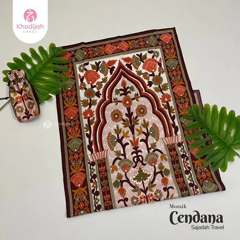 Product image Khadijah Label Makassar - Sajadah Travel Mozaik Cendana All Size Random