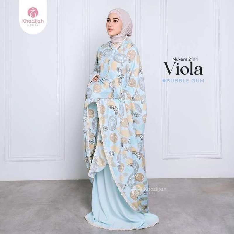 Product image Khadijah Label MES - Mukena Jumbo Viola 2 in 1 All Size Bubble Gum