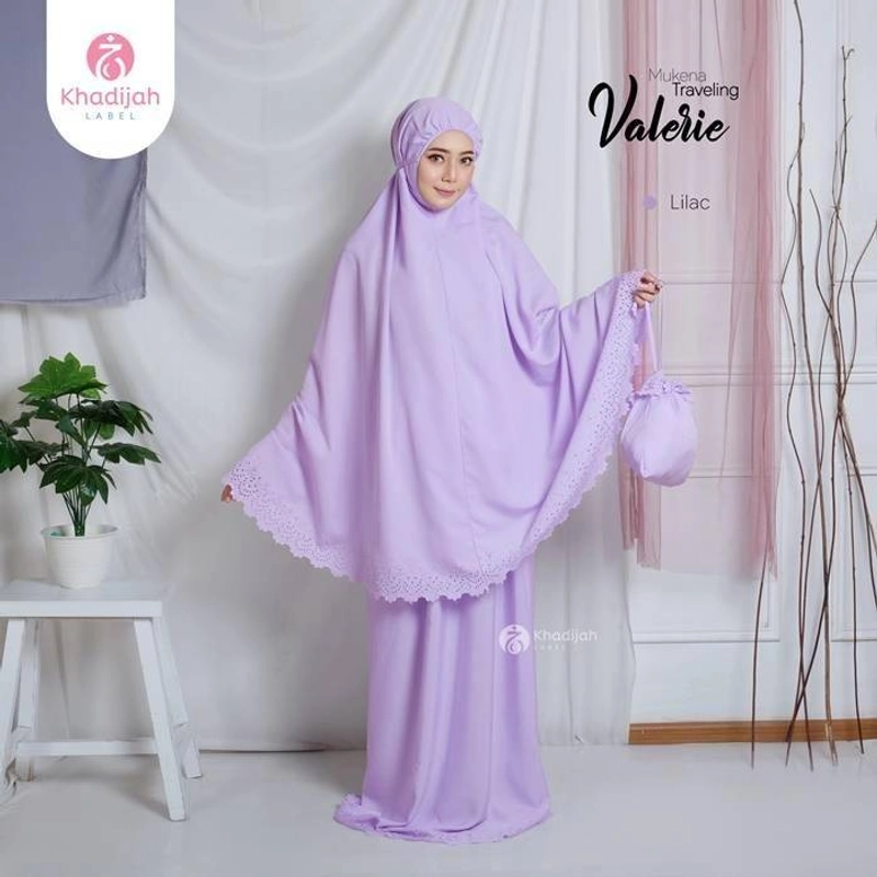 Product image Khadijah Label Palembang - Mukena Travel Valerie (Free Sejadah) All Size Lilac2