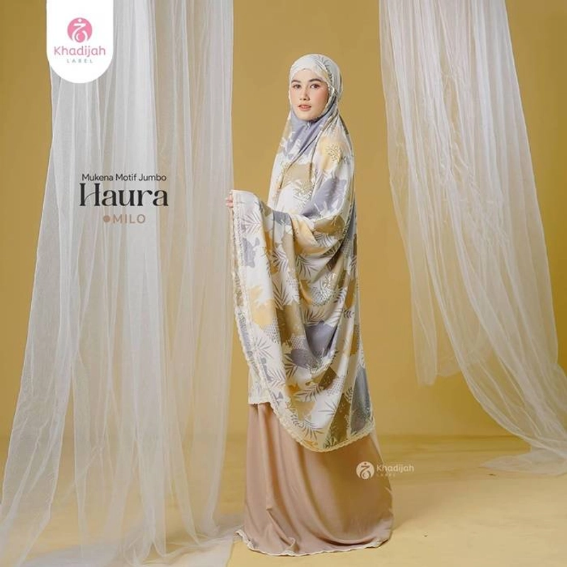 Product image Khadijah Label PLM - Mukena Jumbo Haura 2 In 1 All Size Milo