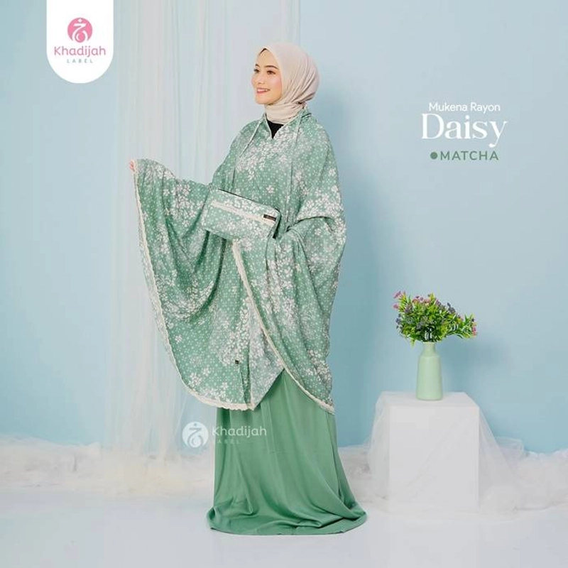 Product image Khadijah Label PLM - Mukena Dewasa Daisy 2 in 1 Semi Jumbo L Matcha