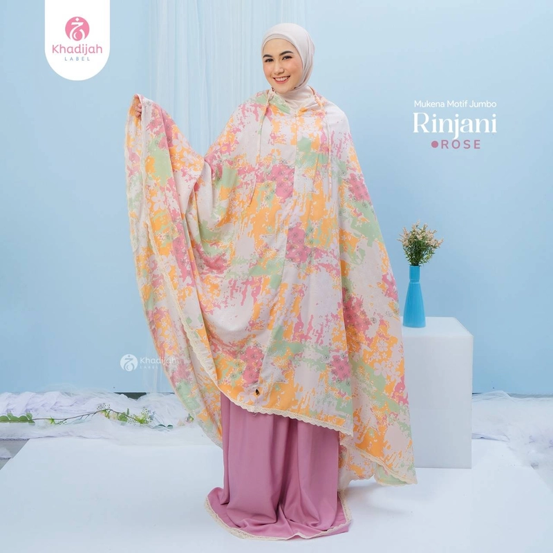 Product image Khadijah Label PLM - Mukena Jumbo Rinjani 2 in 1 Super Jumbo Rose