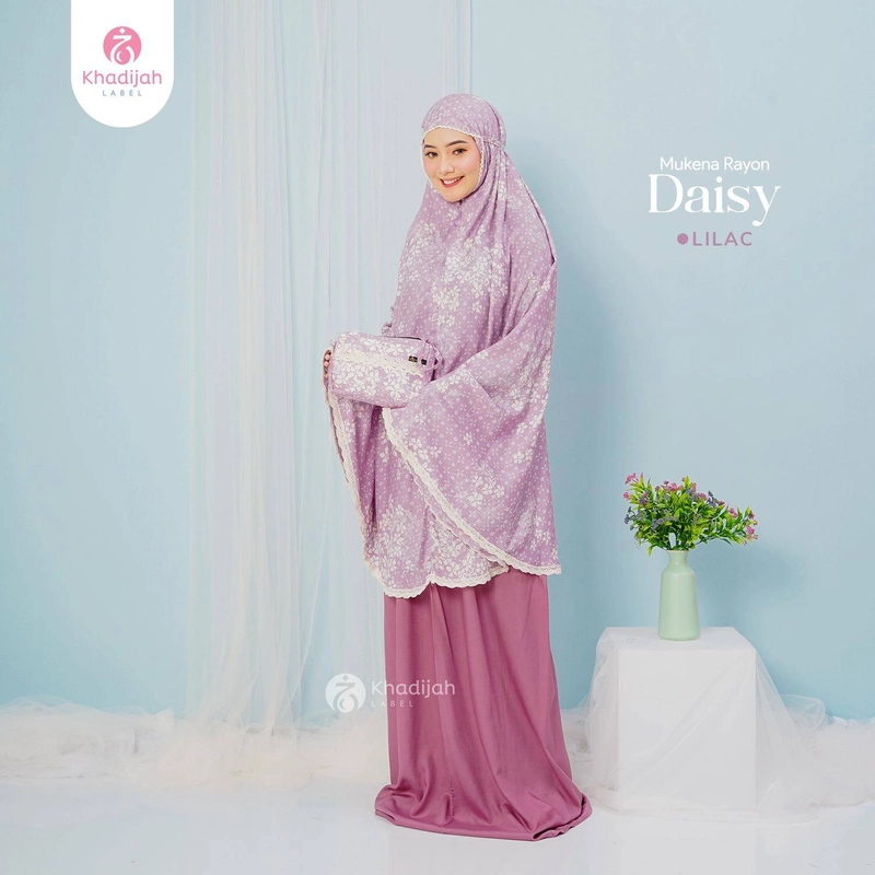 Product image Khadijah Label UPG - Mukena Dewasa Daisy 2 in 1 Semi Jumbo (L) Lilac