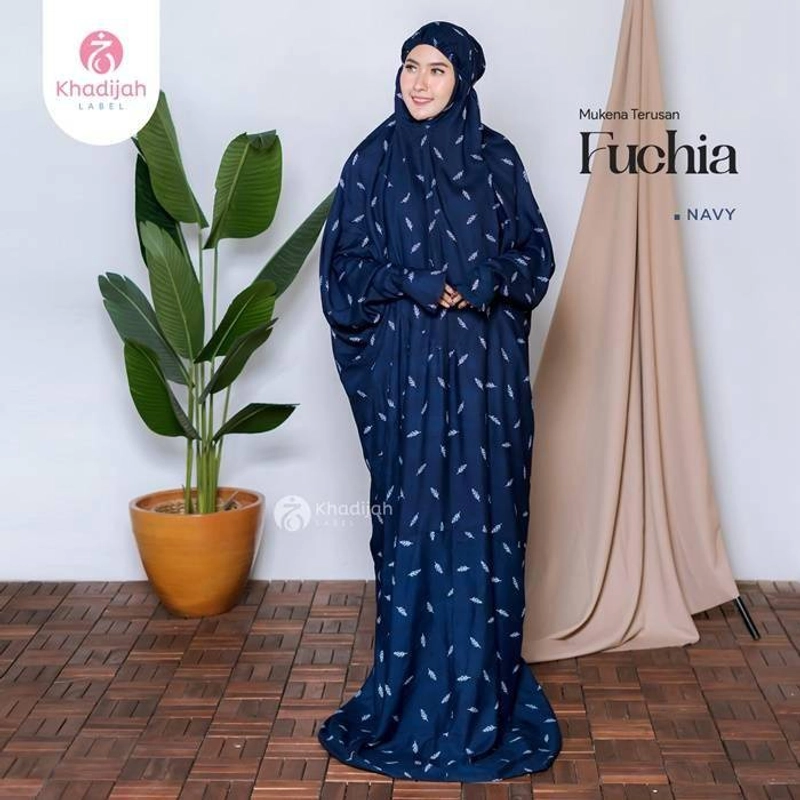 Product image Khadijah Label UPG - Mukena Terusan Fuchia All Size Navy