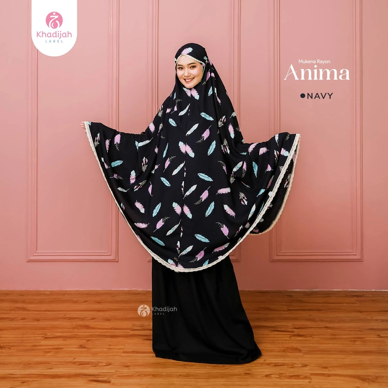Product image KhadijahLabel - Mukena Dewasa Anima Semi Jumbo L Navy