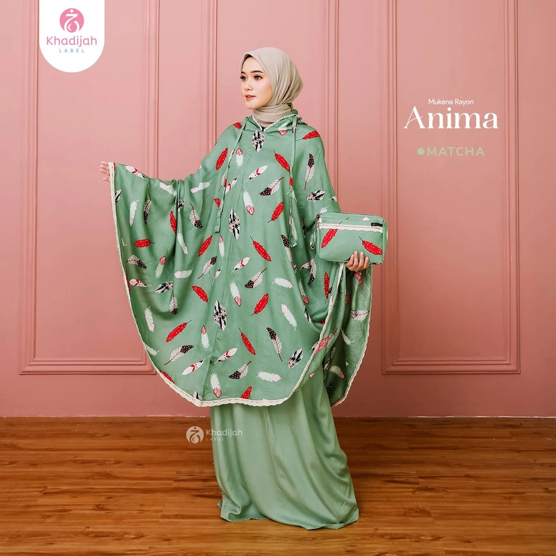 Product image KhadijahLabel - Mukena Dewasa Anima Semi Jumbo L Matcha