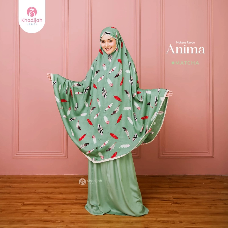 Product image KhadijahLabel - Mukena Dewasa Anima Semi Jumbo L Matcha