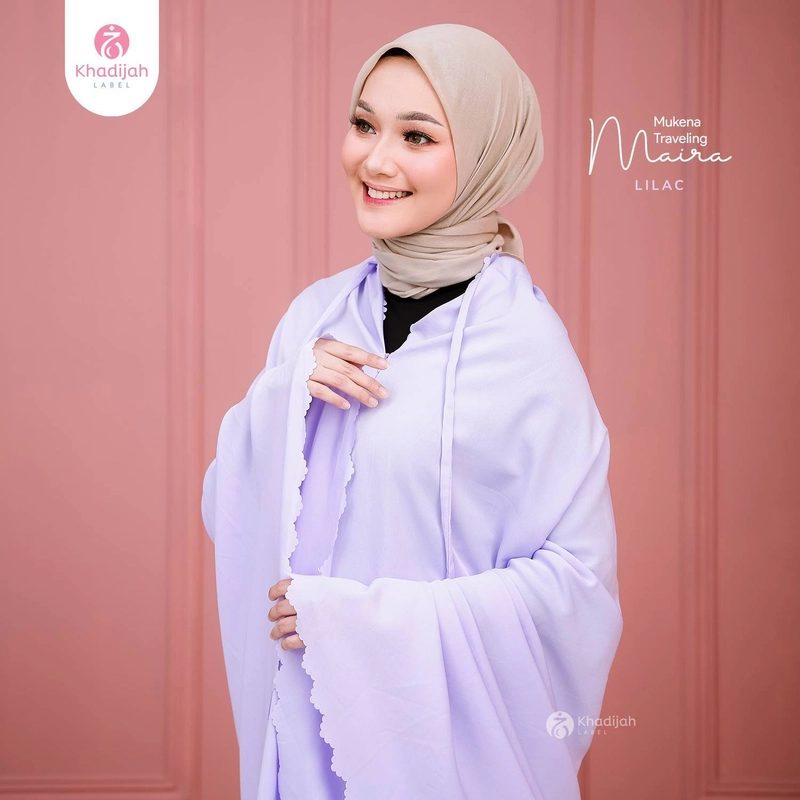 Product image KhadijahLabel - Mukena Travel Maira Lilac Standar Lilac