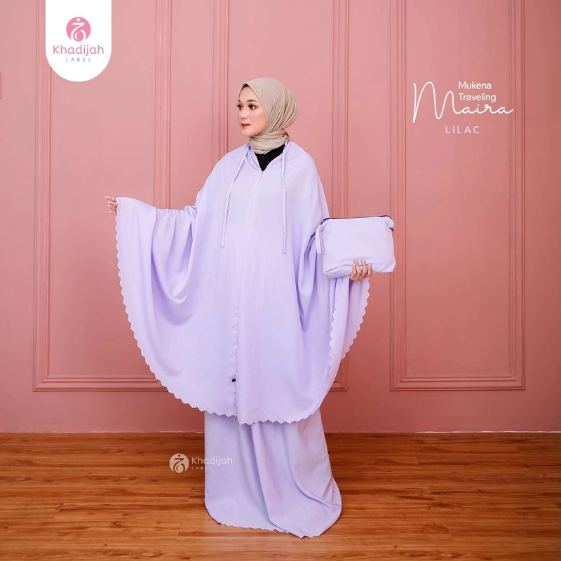 Product image KhadijahLabel - Mukena Travel Maira Lilac Standar Lilac
