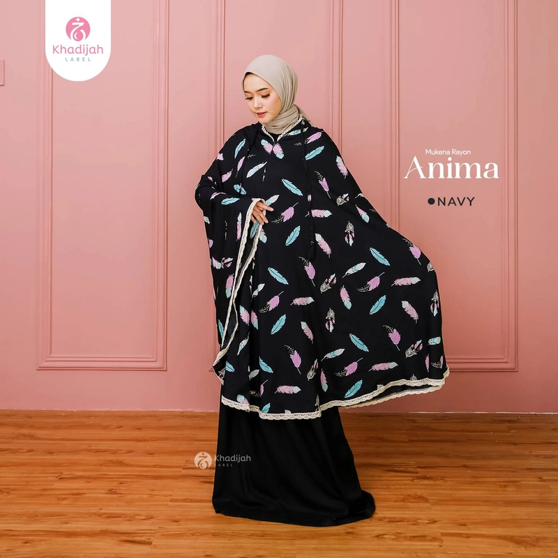 Product image KhadijahLabel - Mukena Dewasa Anima Semi Jumbo L Navy