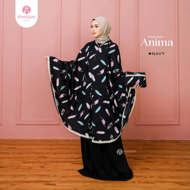 Product image KhadijahLabel - Mukena Dewasa Anima Semi Jumbo L Navy