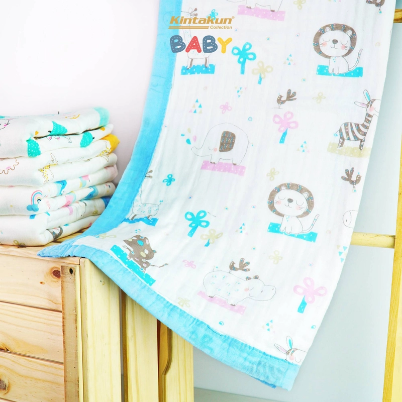 Product image Kintakun Surabaya -  Selimut Bayi Muslin Blanket 110x150 Blue