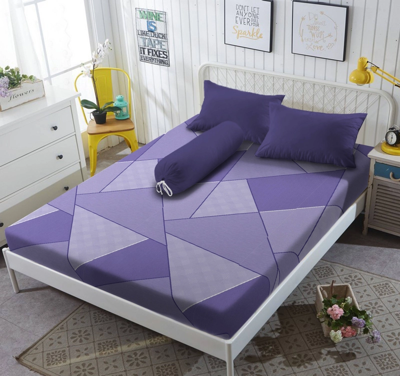 Product image Kintakun - Sprei Lite Triangolo Minimalis Ungu 180x200cm 180 x 200cm King