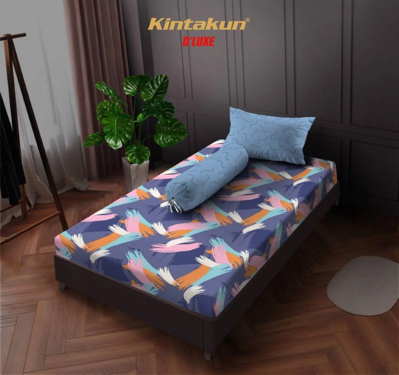 Product image Kintakun Sprei Dluxe Elva Aesthetic Microtex Biru 100 x 200 cm Single
