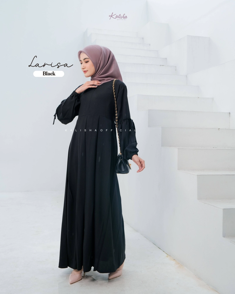 Product image Kalisha Official - Larisa Dress Remaja Rempel Polos 600 Black