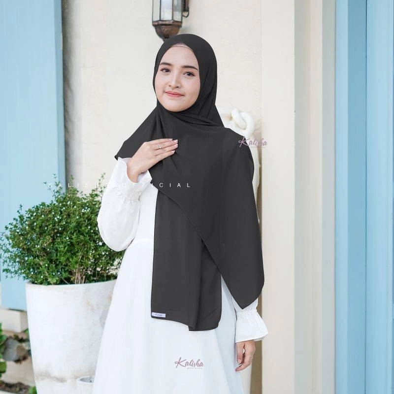 Product image Kalisha Official - Pashmina Oval Ceruty Babydoll Terbaru 110 Black