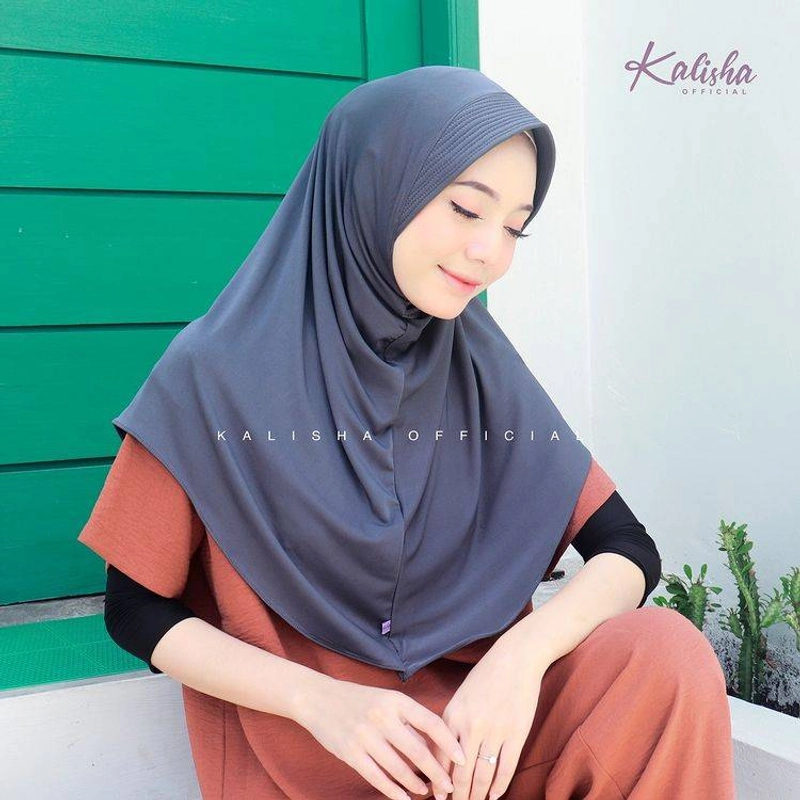 Product image Kalisha Official - Hijab Premuim Nazwa Daily Murah 250 Dark Grey