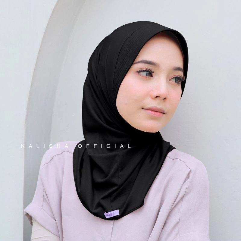 Product image Kalisha Official - Hijab Sport Petantem Olahraga Adiba 70 Black