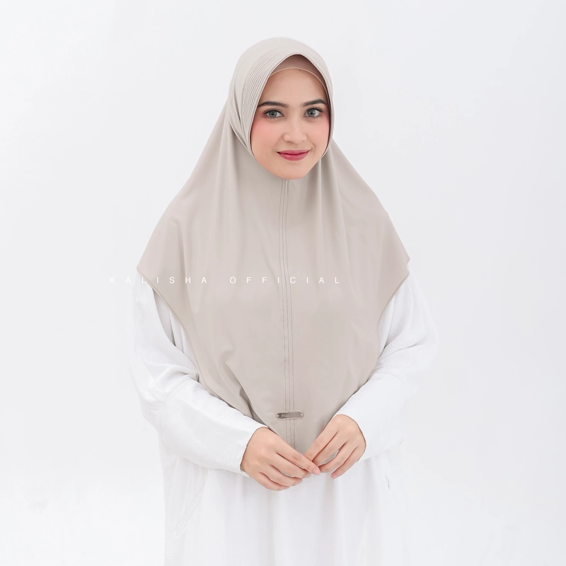 Product image Kalisha official - KALISHA X MIMA - Jilbab InstanPenguin Hijab Geblus Anya L Almond