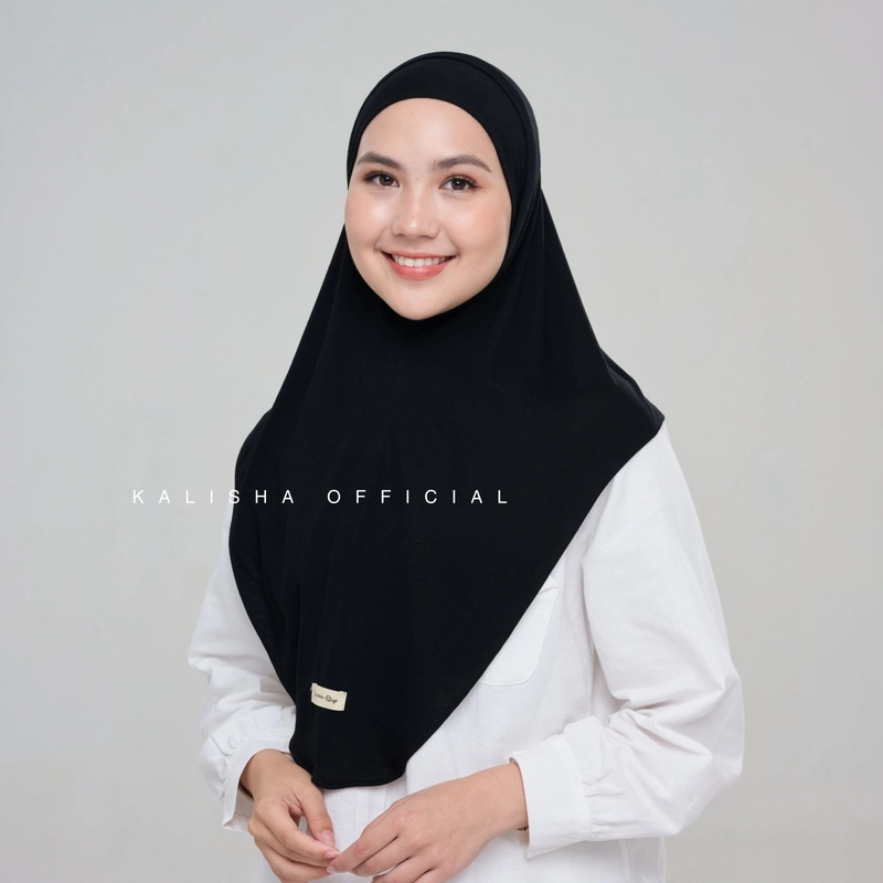 Product image Kalisha official - KALISHA X FITROP Jilbab Instan Sada Jilbab Reguler Black