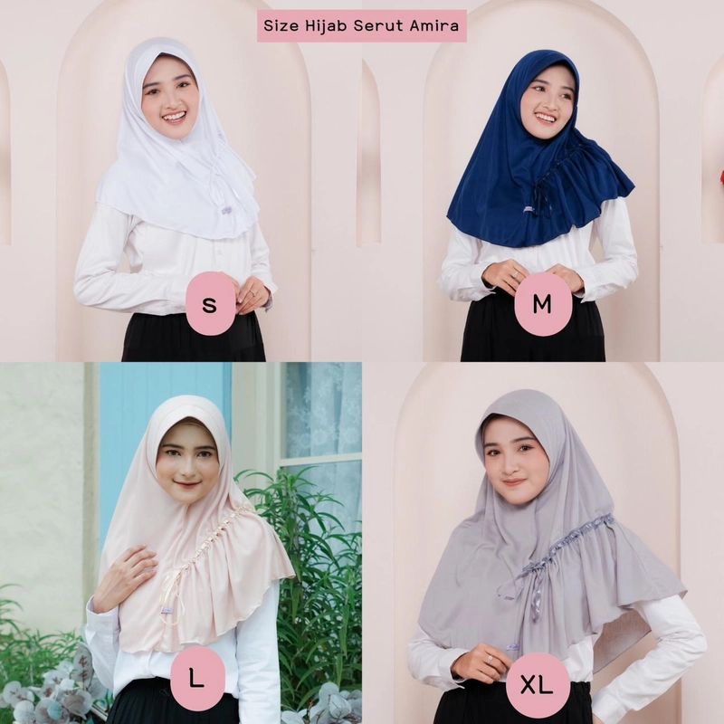 Product image Kalisha official - Hijab Serut Sekolah Amira Jilbab Sekolah Anak M 150 Army