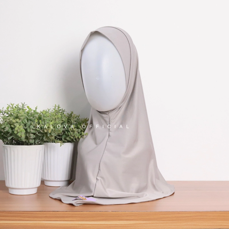 Product image Kalisha official - Non Pet Kerudung Instan Aminah Anak Grey