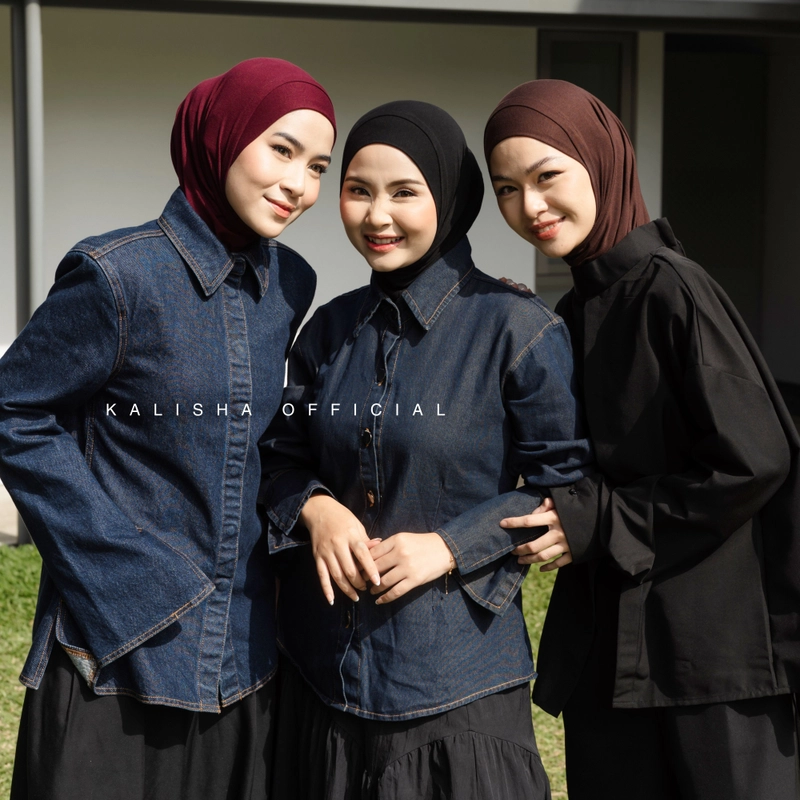 Product image Kalisha official - Hijab Instan Rayon Vanya Kecil Size S Black