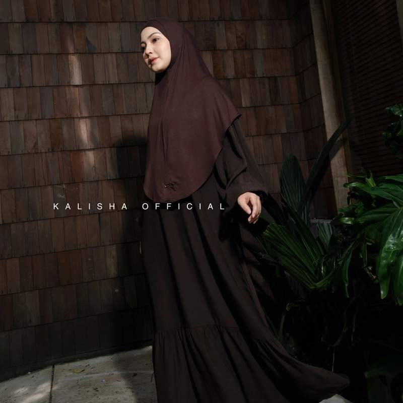 Product image Kalisha official - X MIMA Gamis Remaja Dewasa Noura 500 gram WALNUT