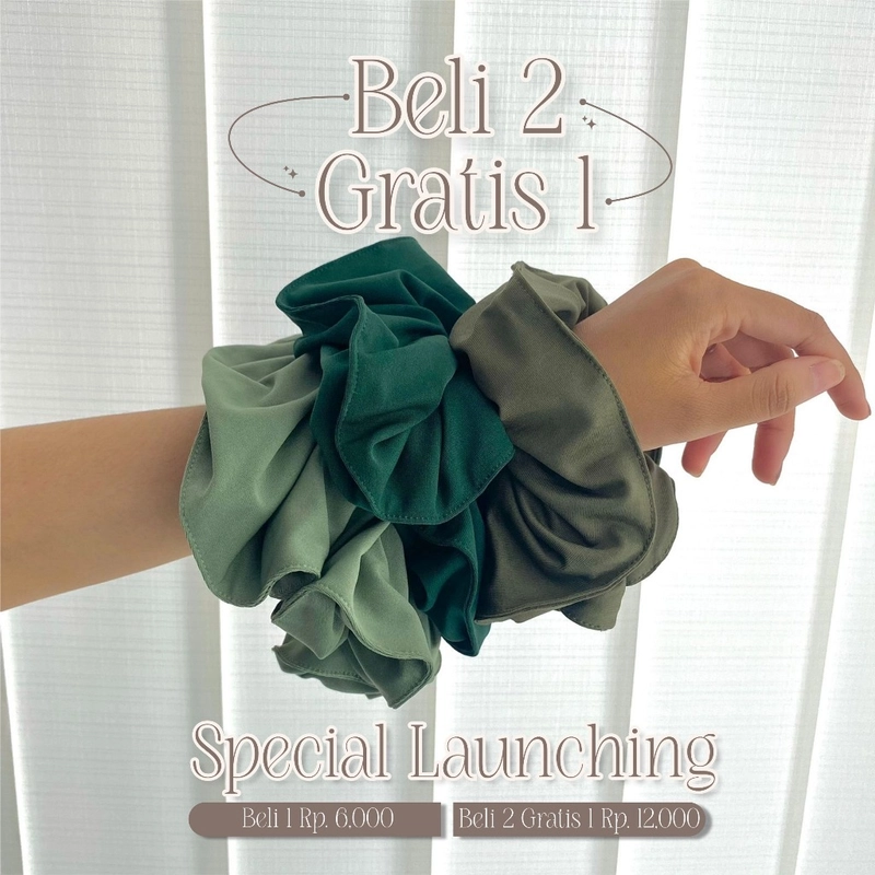 Product image Kalisha official - Scrunchie Hijab Ikat Rambut Mini 10 Random