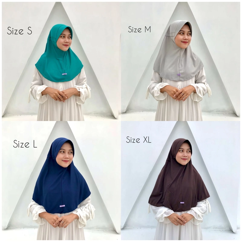 Product image Kalisha official - Kerudung Sekolah Serut LX Kaos Size M 150 Army