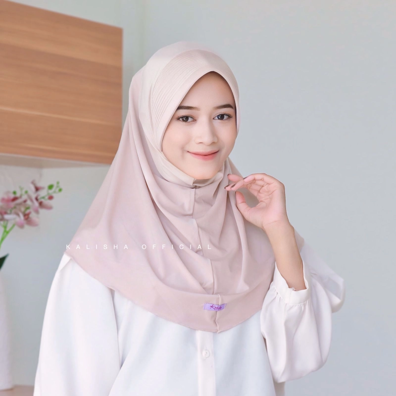 Product image Kalisha official - Hijab Sport Haura Jersey Pet Besar 100 Almon