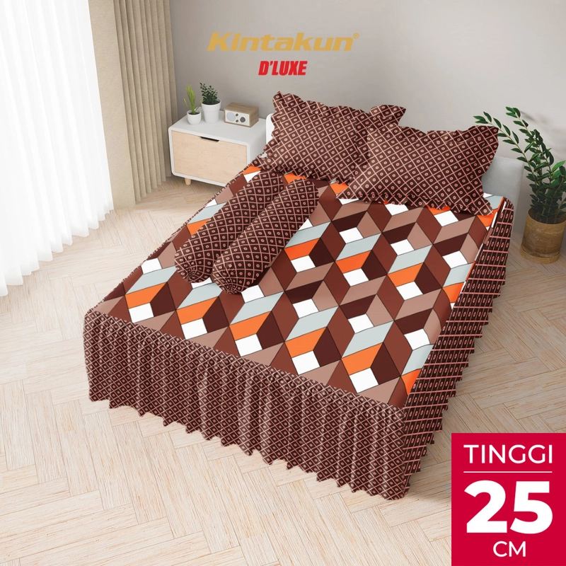 Product image Kintakun - Sprei Rumbai 180 x 200 DLUXE Aesthetic Microtex Tinggi 25 cm B2 180 x 200 Valeska