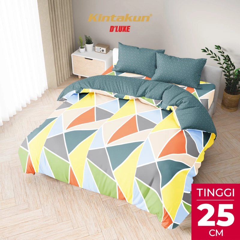 Product image Kintakun - Kintakun Bed Cover Set Fitted 160 x 200 DLUXE Aesthetic Microtex Tinggi 25 cm B2 160 x 200 Varelia
