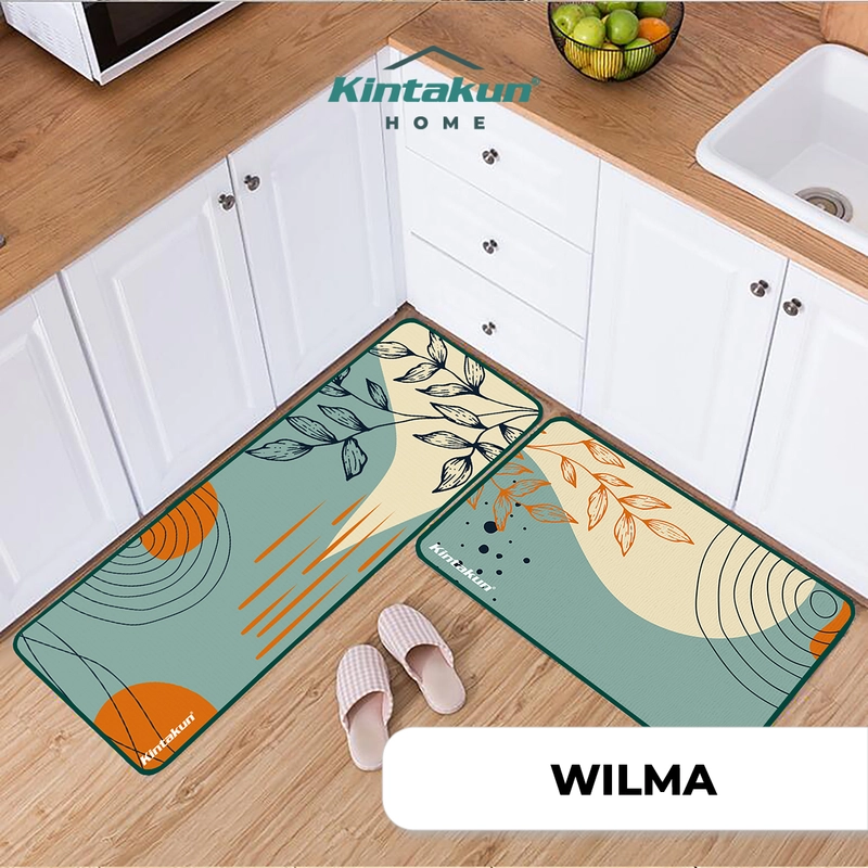 Product image Kintakun - Keset Kitchen Mat Dapur 2in1 Anti Slip 40x120cm & 40x60cm Wilma