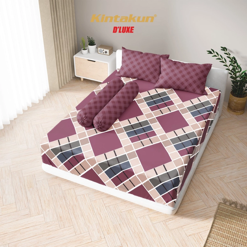 Product image Kintakun - Sprei Fitted 160 x 200 DLUXE Aesthetic Microtex Tinggi 25 cm B2 160 x 200 Zanetta