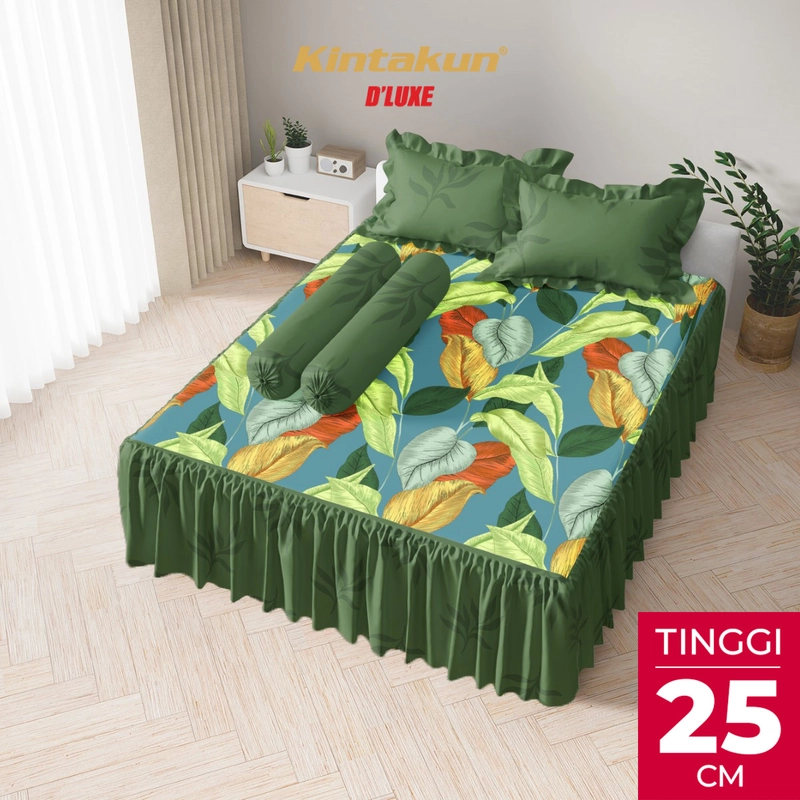 Product image Kintakun - Sprei Rumbai 180 x 200 DLUXE Aesthetic Microtex Tinggi 25 cm B2 180 x 200 Adelina