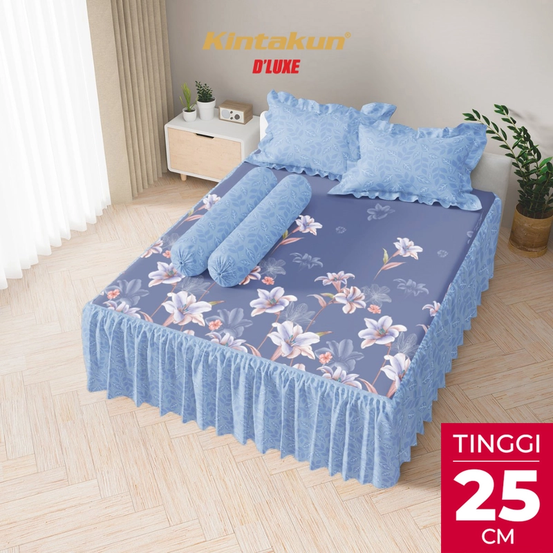 Product image Kintakun - Sprei Rumbai 160 x 200 DLUXE Aesthetic Microtex Tinggi 25 cm B2 160 x 200 Melanita